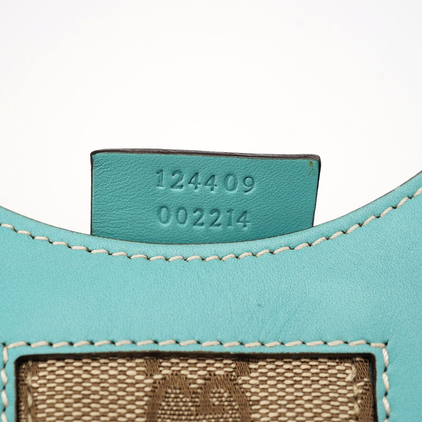 124409 Baby Blue Leather GG Jackie Shoulder Bag