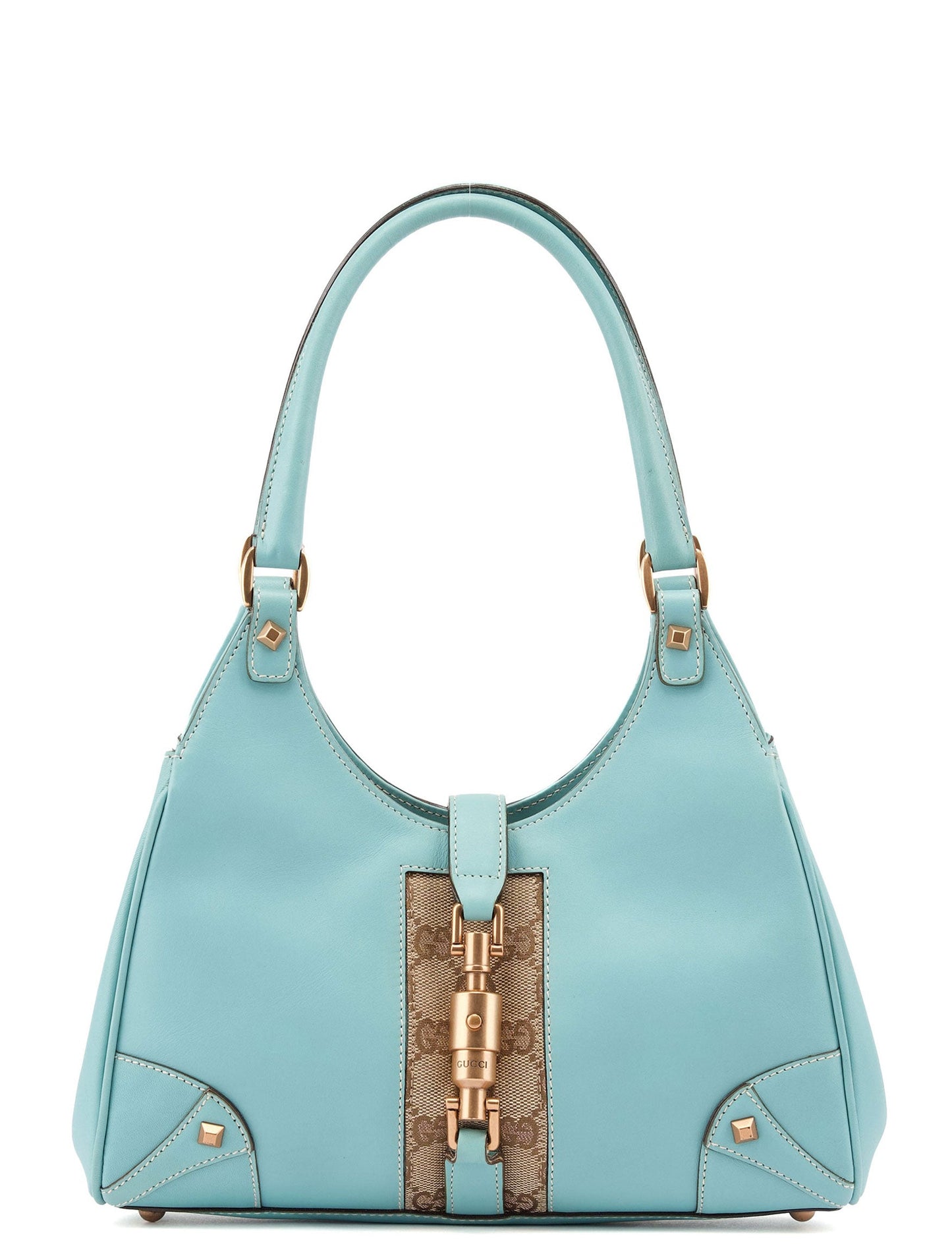 124409 Baby Blue Leather GG Jackie Shoulder Bag