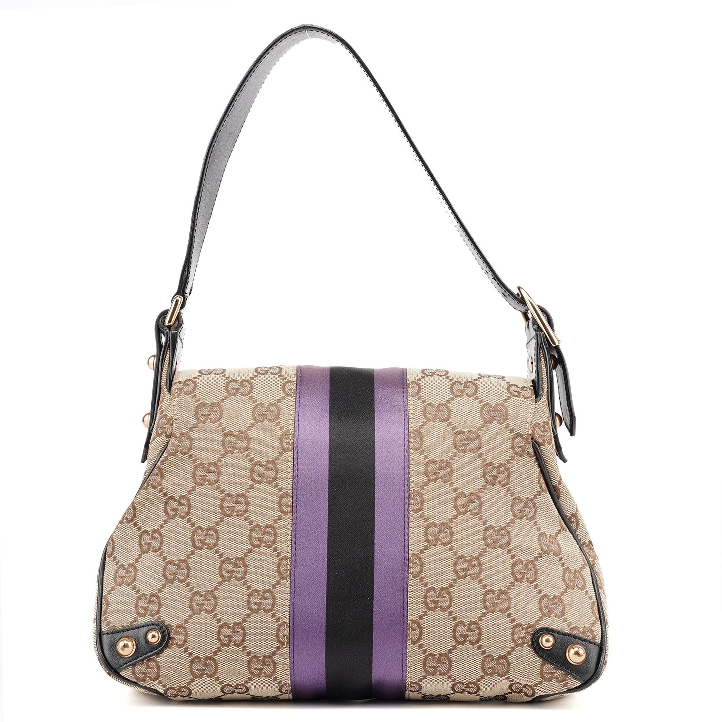129699 Beige GG Horsebit Shoulder Bag