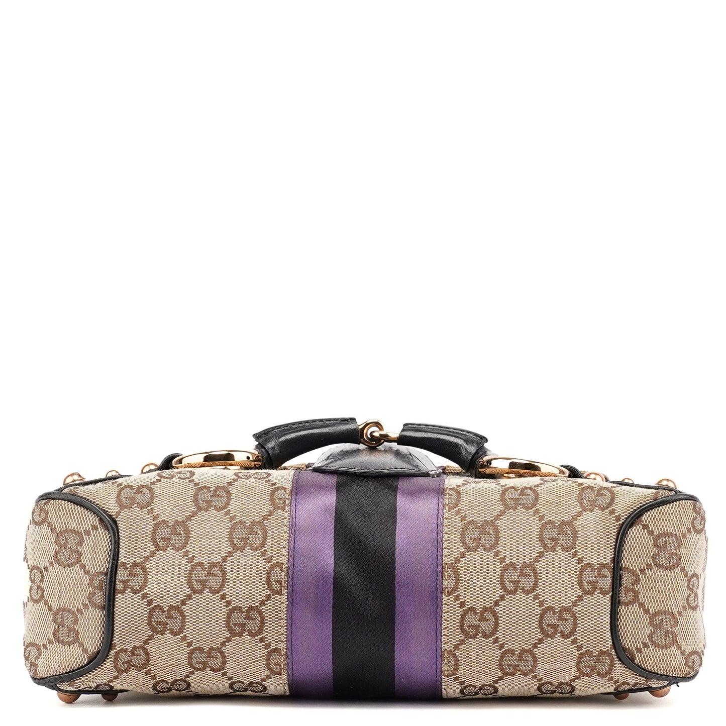 129699 Beige GG Horsebit Shoulder Bag