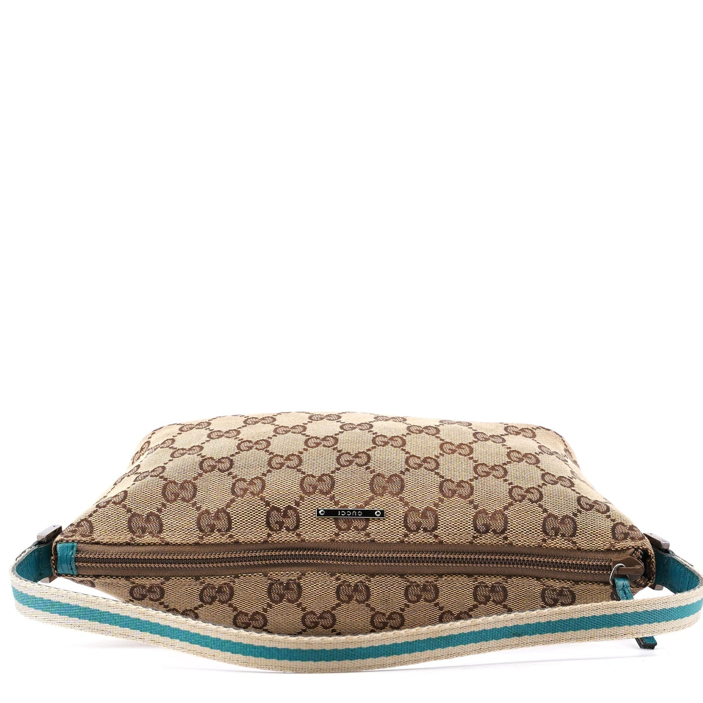 141809 Beige Blue GG Boat Pochette