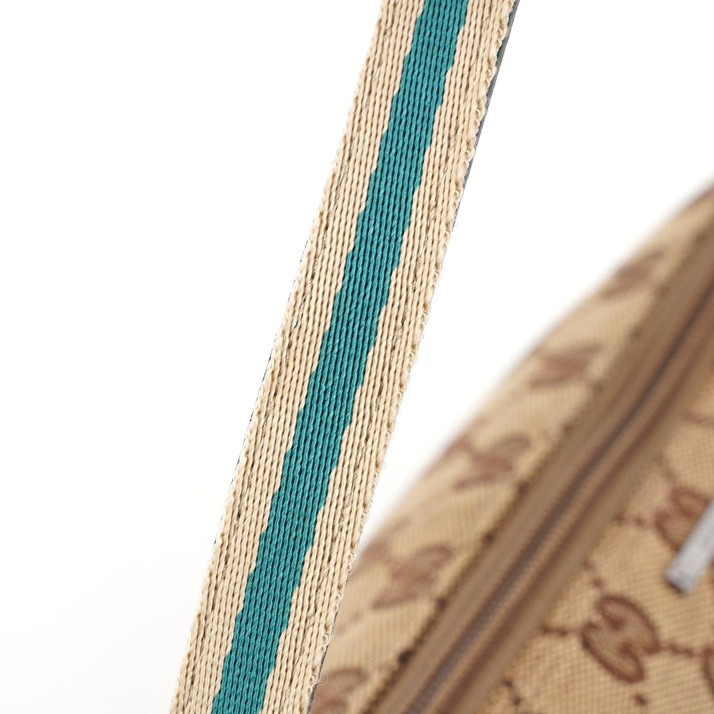 141809 Beige Blue GG Boat Pochette