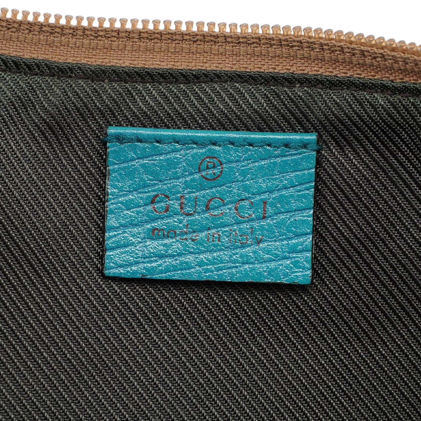 141809 Beige Blue GG Boat Pochette