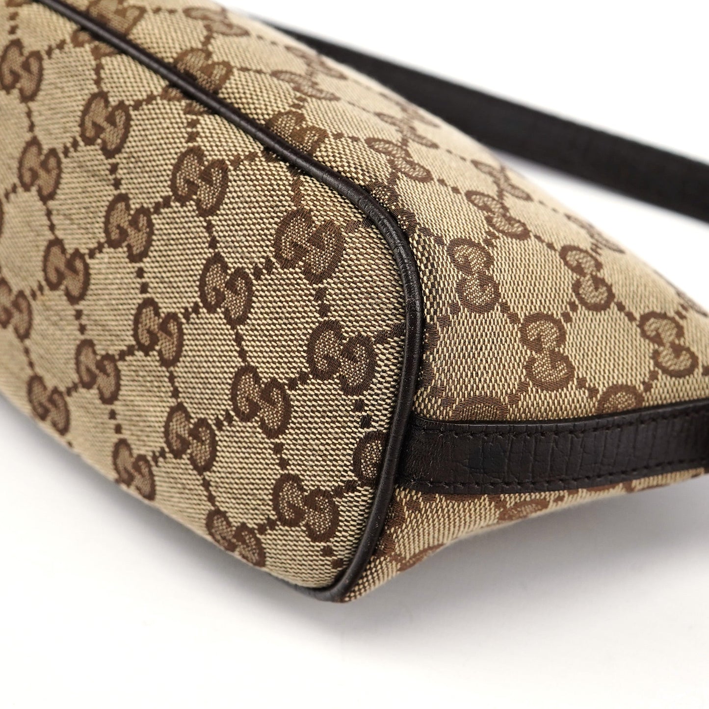 141809 Beige Brown GG Boat Pochette