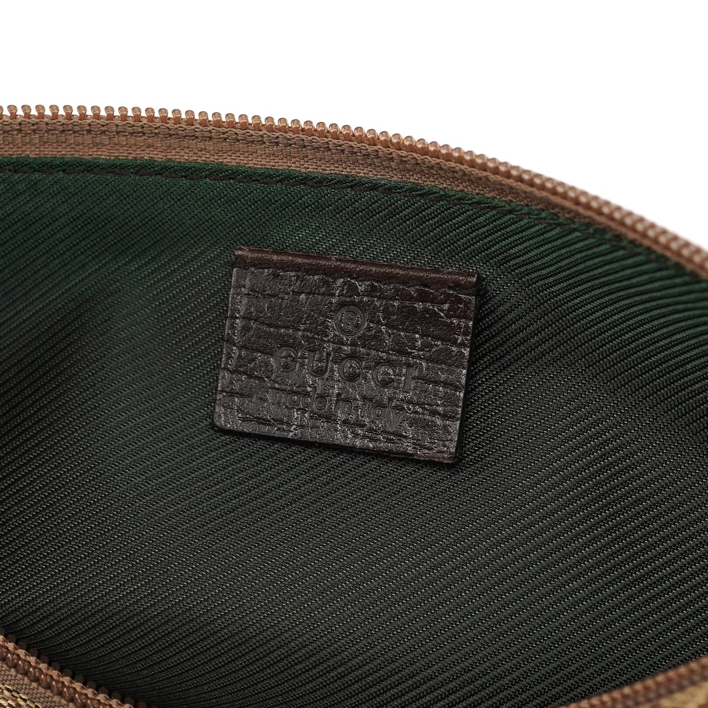 141809 Beige Brown GG Boat Pochette