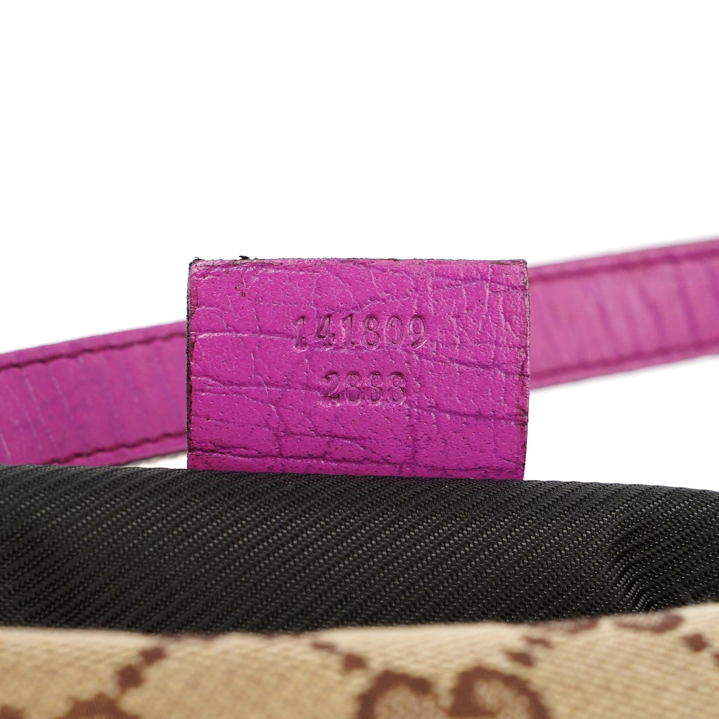 141809 Beige Pink GG Boat Pochette