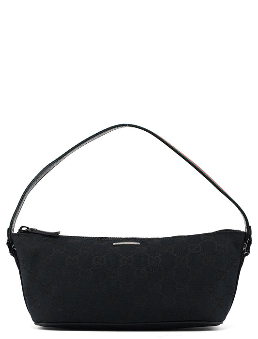 141809 Black GG Boat Pochette Bag