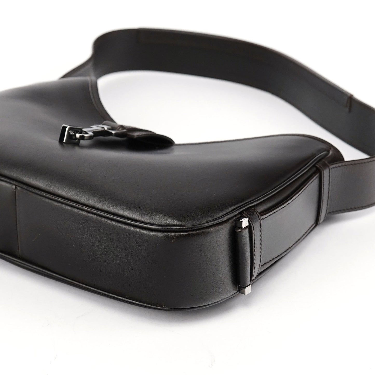 143747 Brown Calfskin Jackie Shoulder Bag