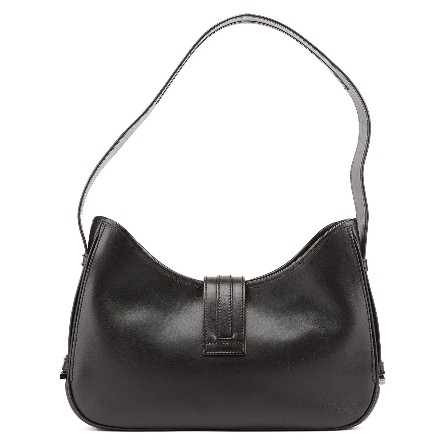 143747 Brown Calfskin Jackie Shoulder Bag