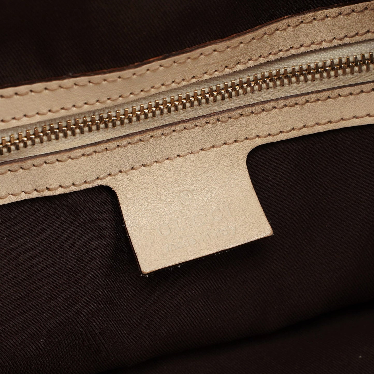 169961 Off-White Calfskin Bamboo Shoulder Bag