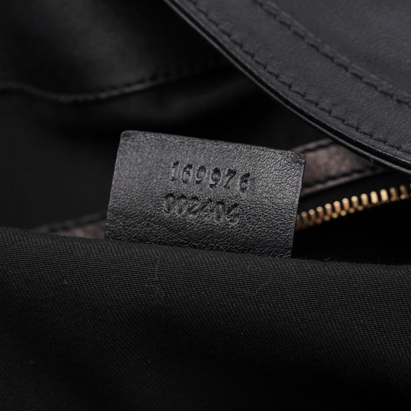 169976 Black Calfskin Bamboo 2-Way Bag