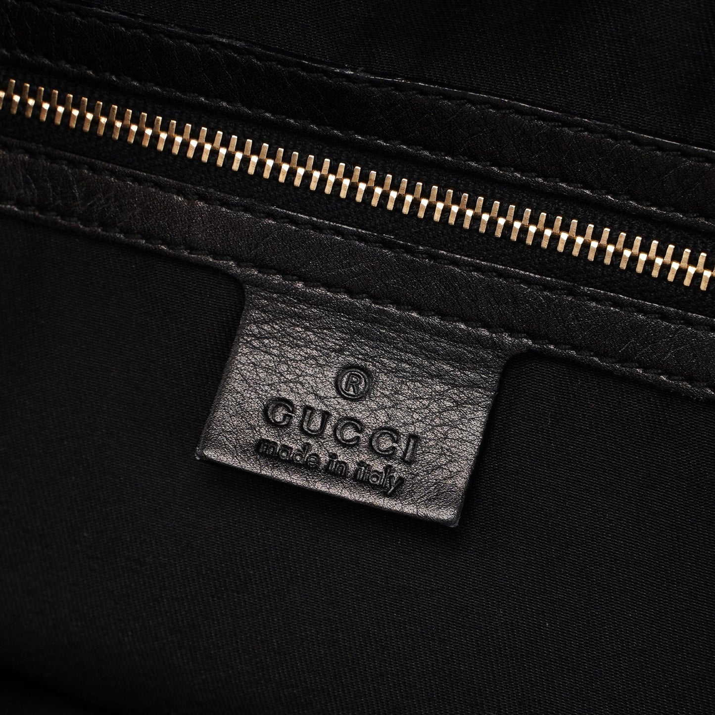 169976 Black Calfskin Bamboo 2-Way Bag