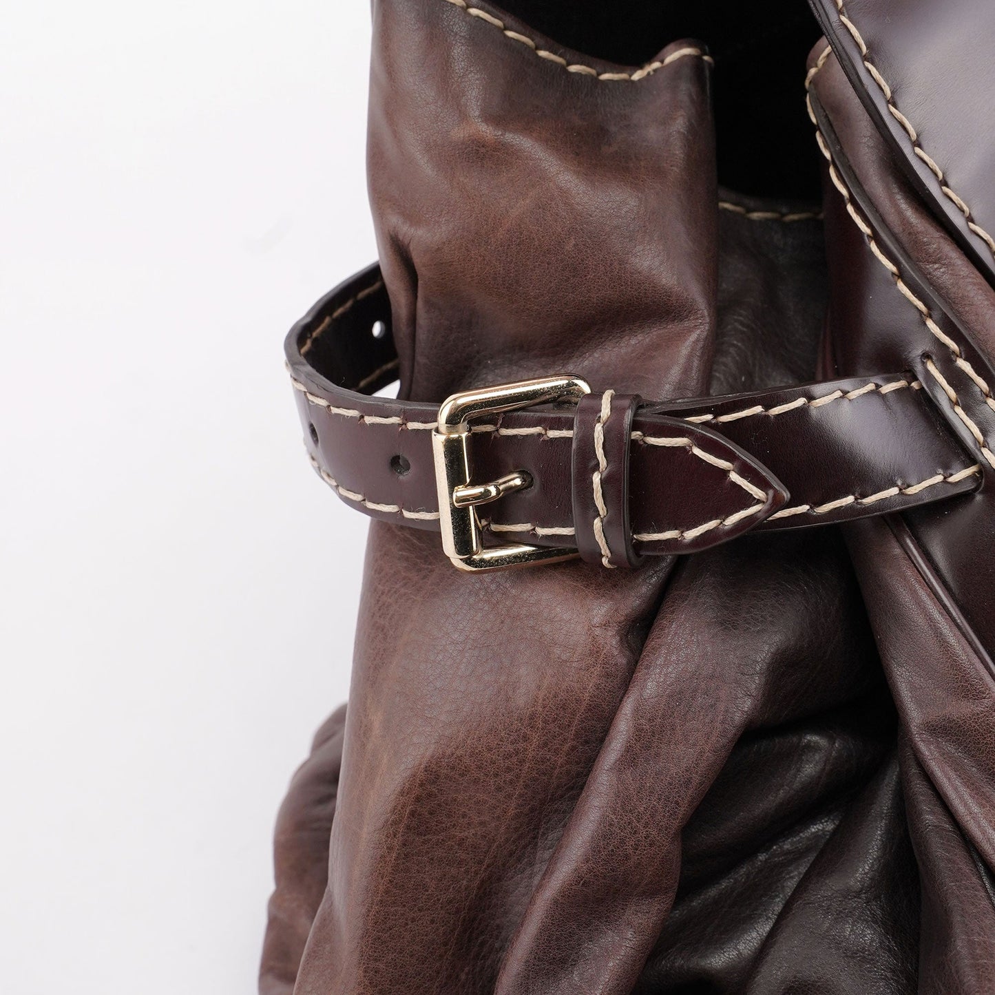 189881 Brown Leather Handbag