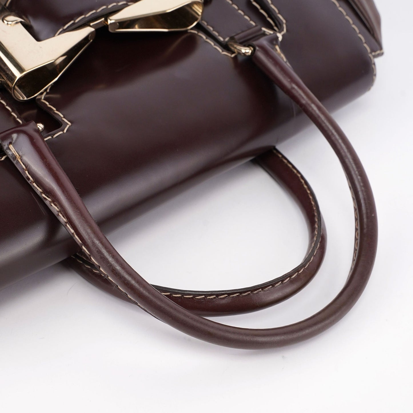 189881 Brown Leather Handbag