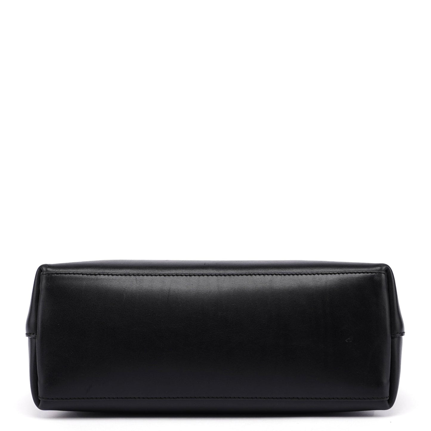 1990's Black Leather Bamboo Bag