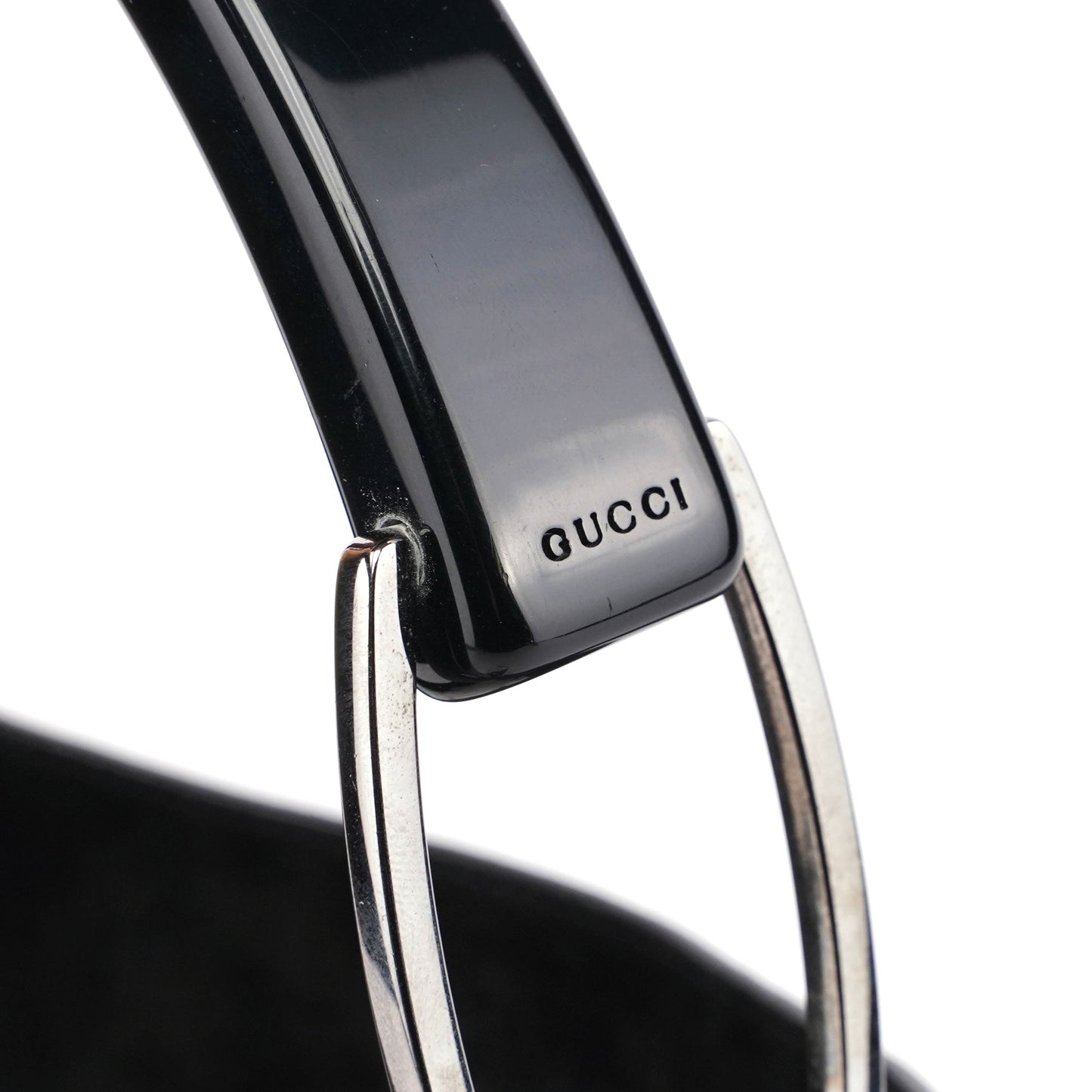 1990's Black Leather Bucket Bag