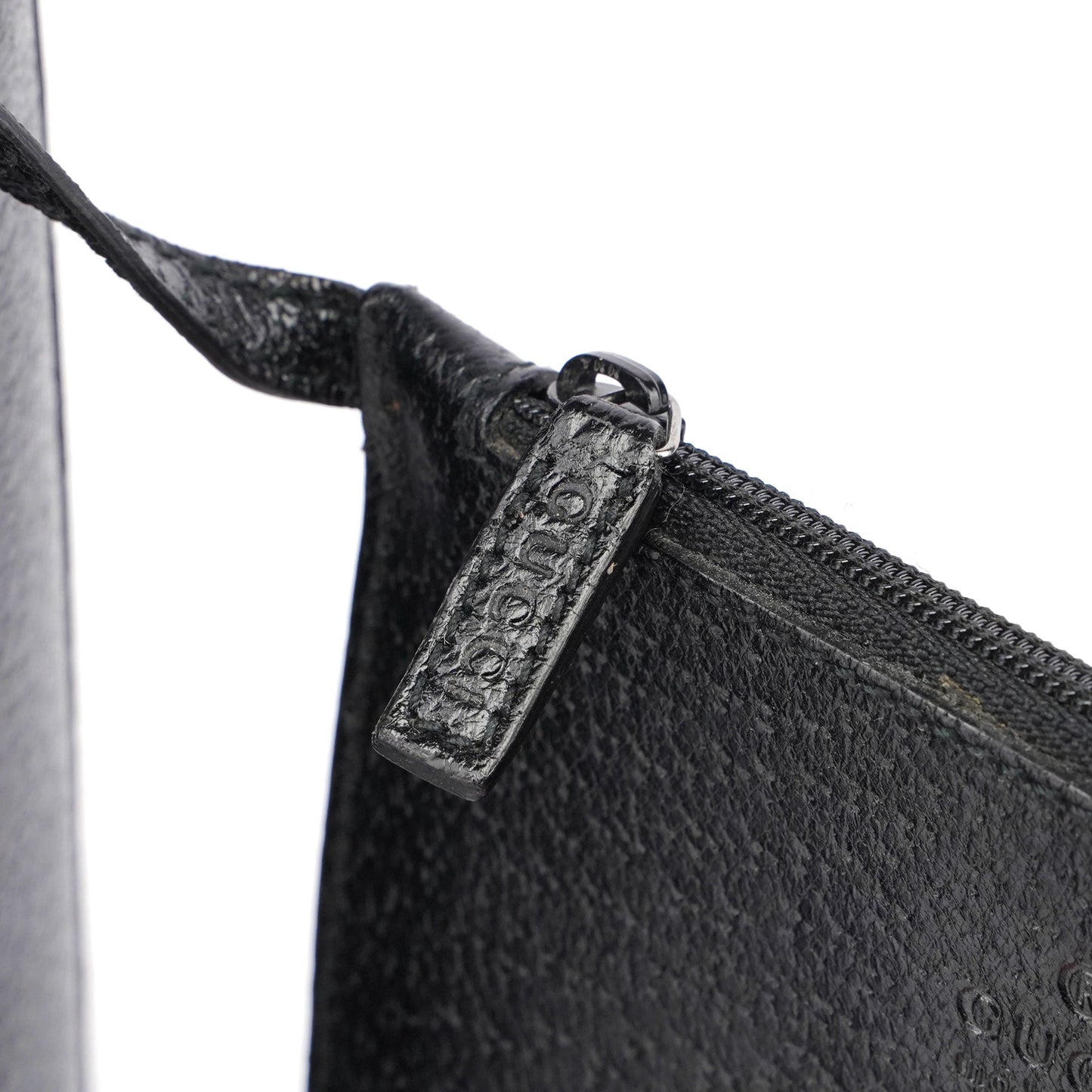 1990's Black Leather Bucket Bag