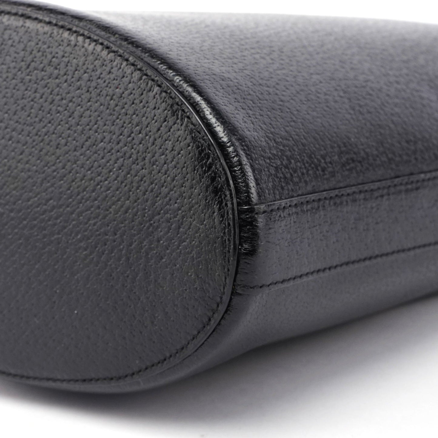 1990's Black Leather Bucket Bag