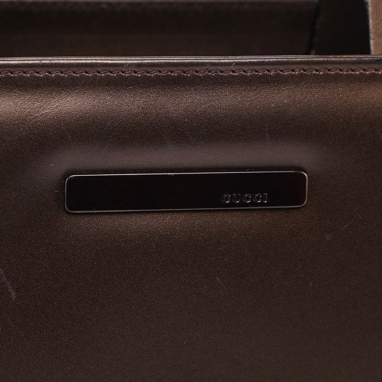 1990's Bronze Leather 2-Way Tote