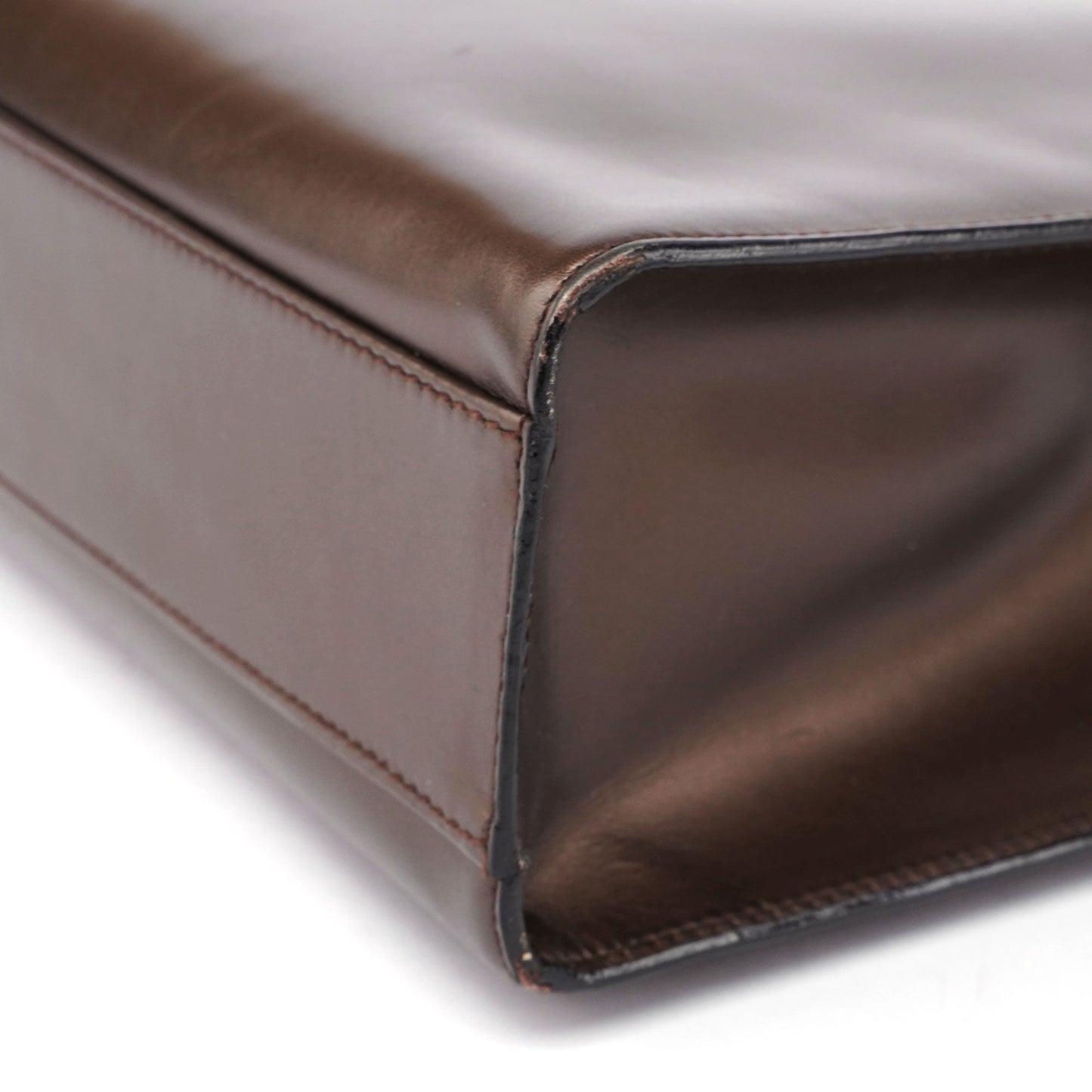 1990's Bronze Leather 2-Way Tote