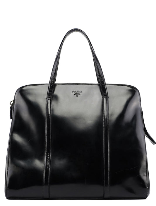 1995 Black Spazzolato Tote