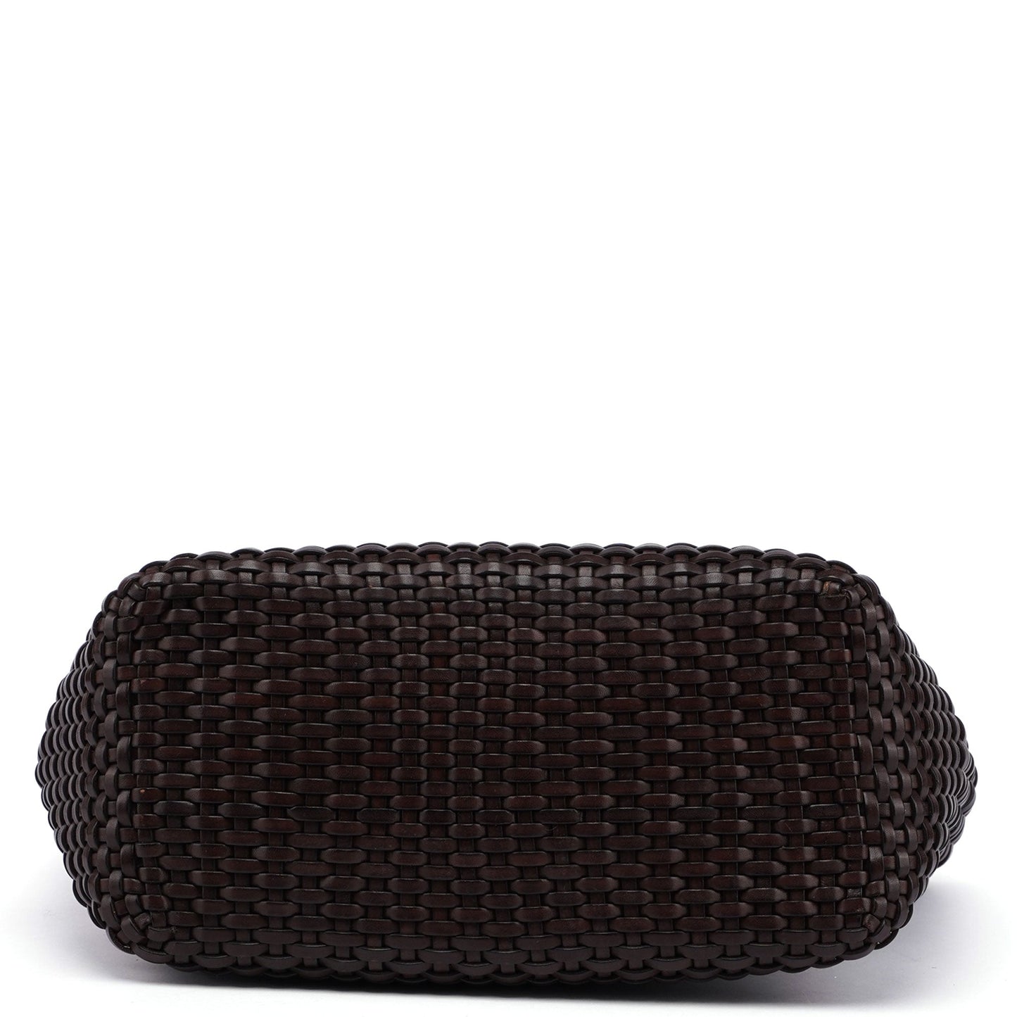 1996 Brown Woven Bamboo 2-Way Bag