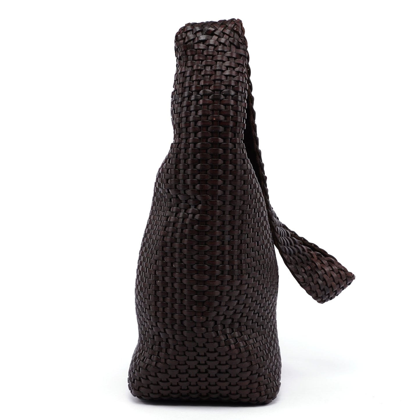 1996 Brown Woven Bamboo 2-Way Bag