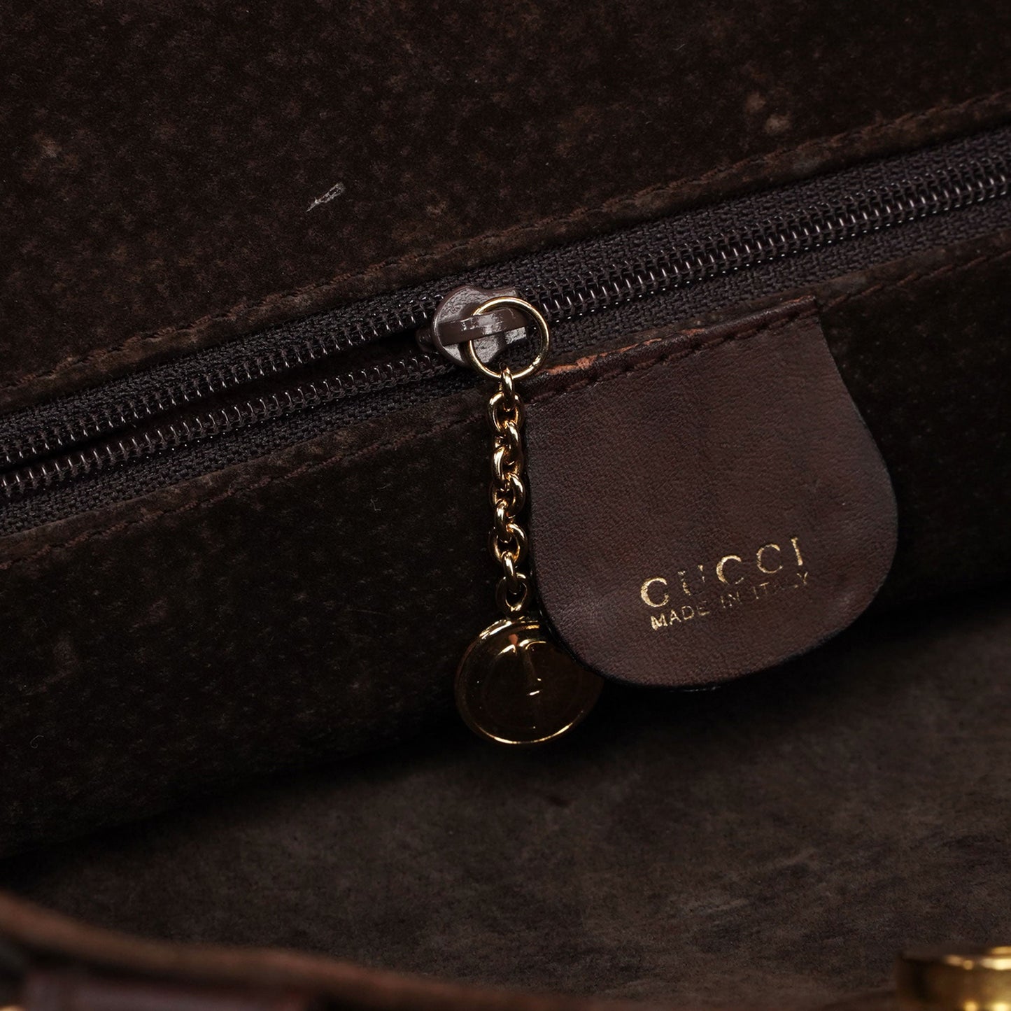 1996 Brown Woven Bamboo 2-Way Bag