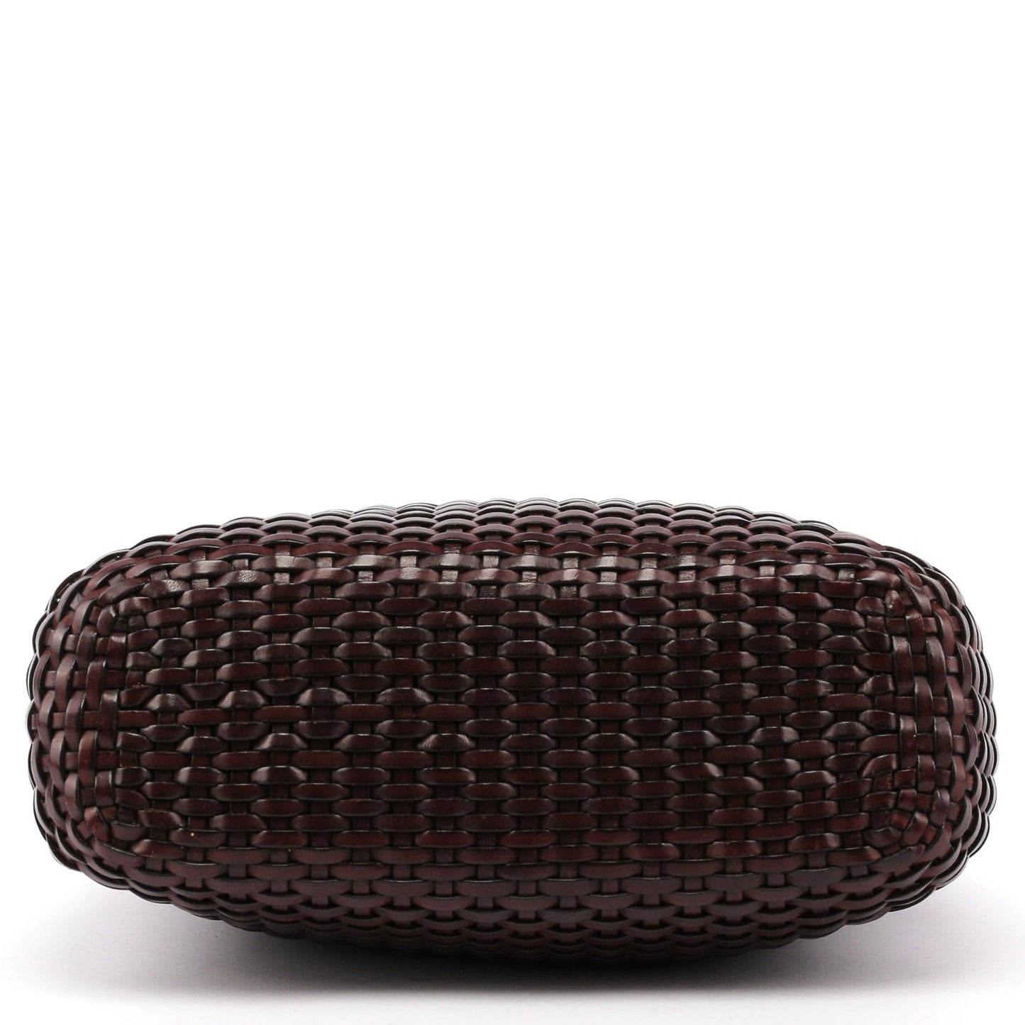 1996 Brown Woven Bamboo 2-Way Bag