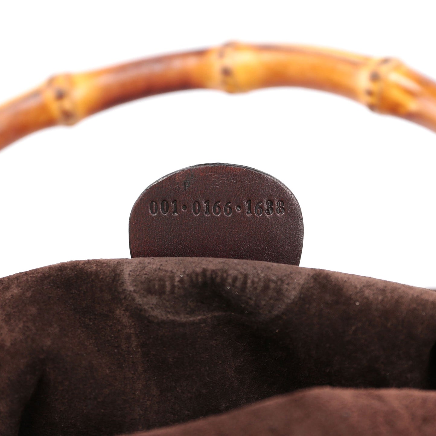 1996 Brown Woven Bamboo 2-Way Bag