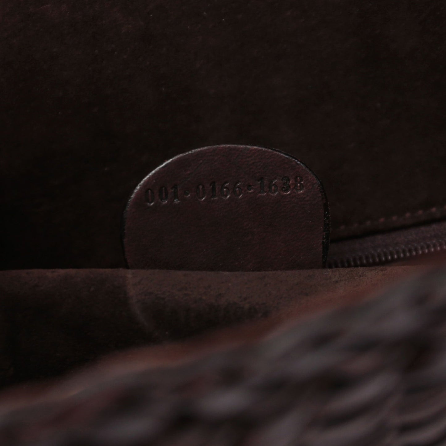 1996 Brown Woven Bamboo 2-Way Bag