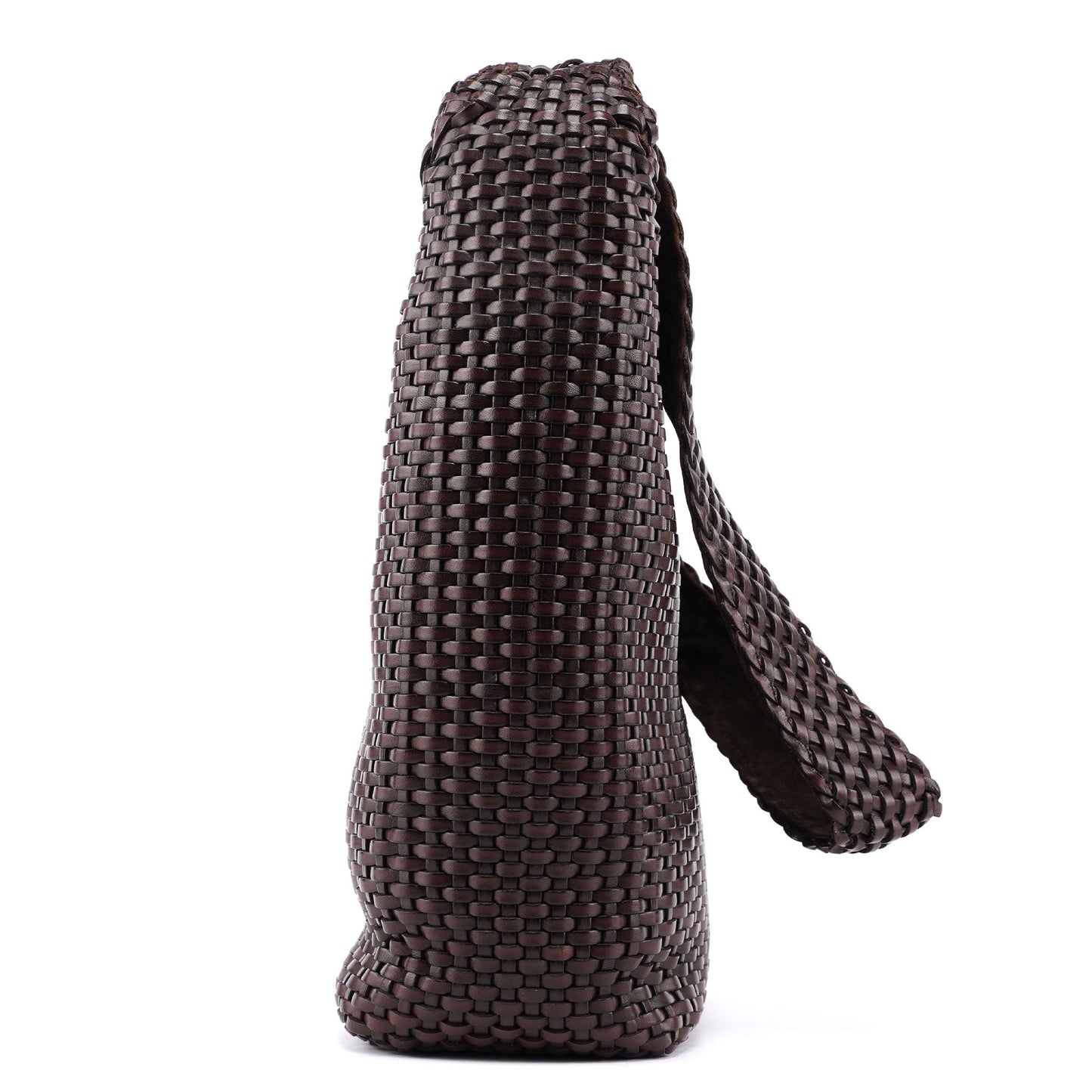 1996 Brown Woven Bamboo 2-Way Bag