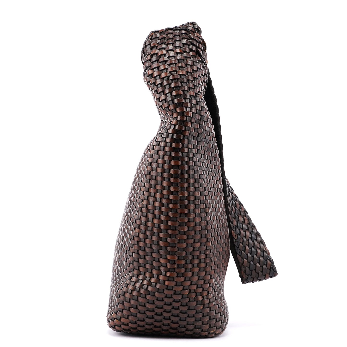 1996 Brown Woven Bamboo 2-Way Bag