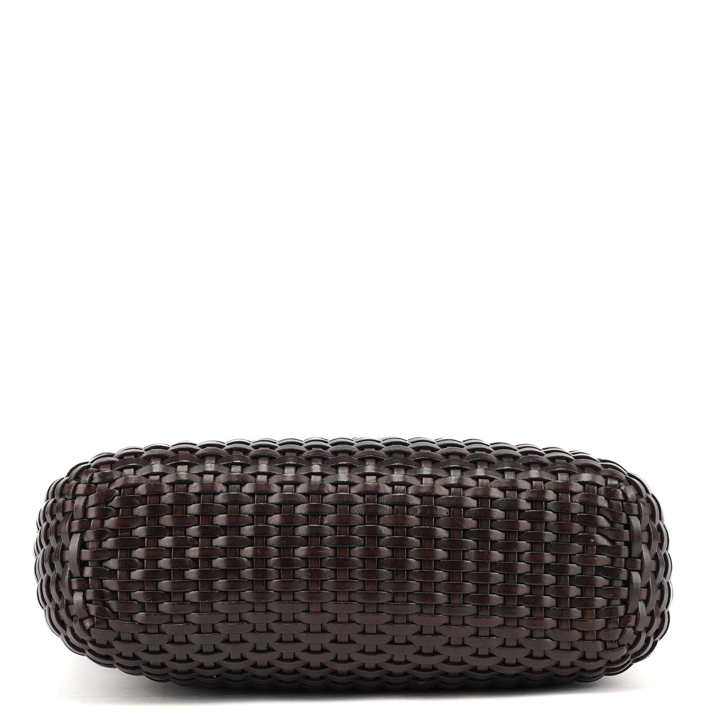 1996 Brown Woven Bamboo 2-Way Shoulder Bag