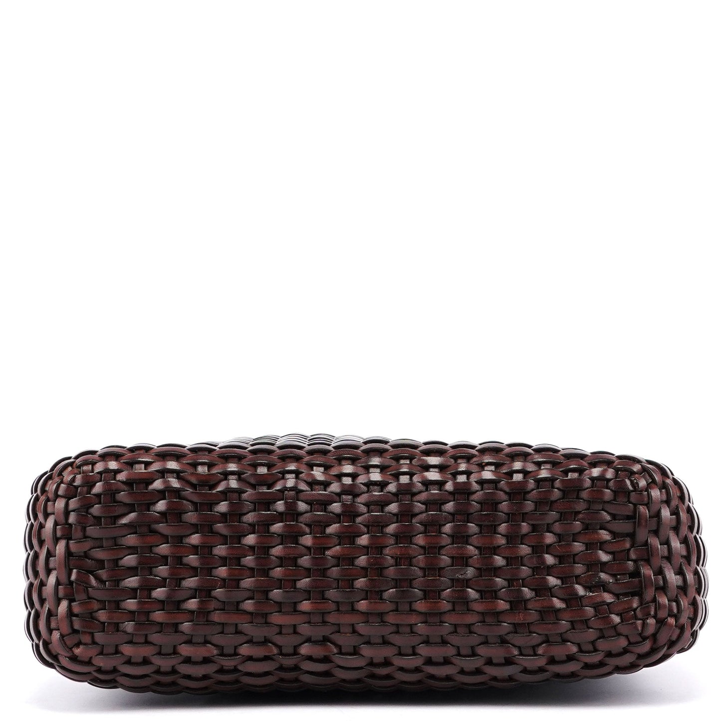 1996 Brown Woven Bamboo 2-Way Shoulder Bag