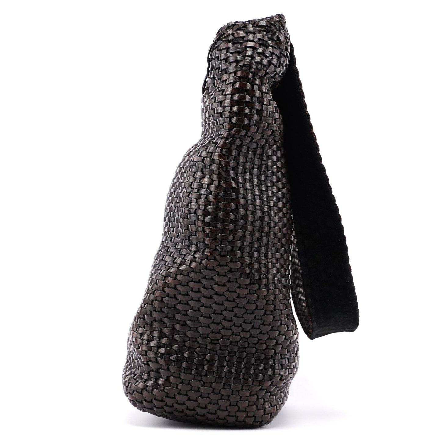 1996 Brown Woven Bamboo 2-Way Shoulder Bag