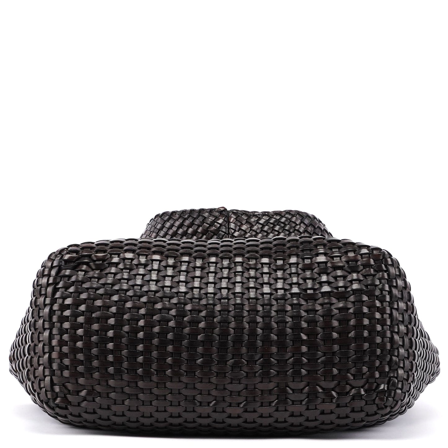 1996 Brown Woven Bamboo 2-Way Shoulder Bag