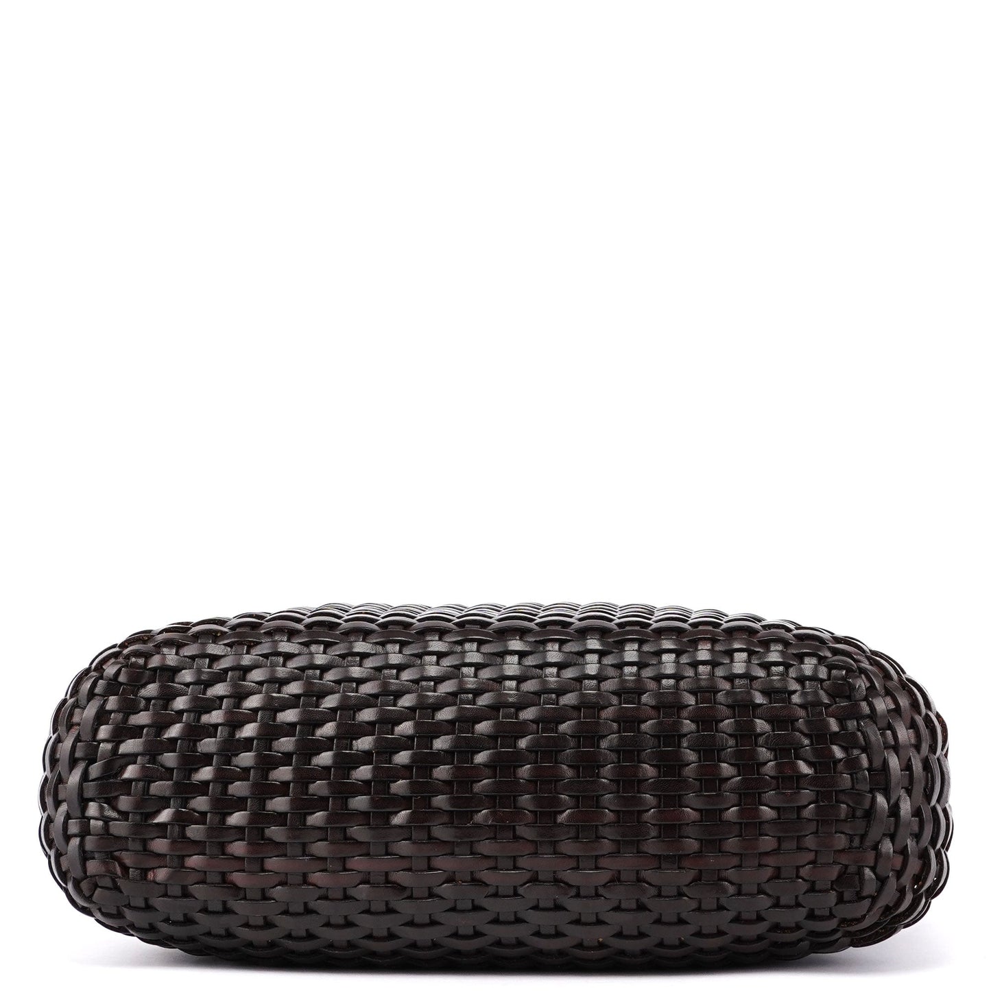 1996 Brown Woven Bamboo 2-Way Shoulder Bag