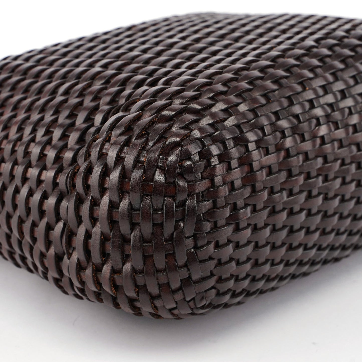 1996 Brown Woven Bamboo 2-Way Shoulder Bag