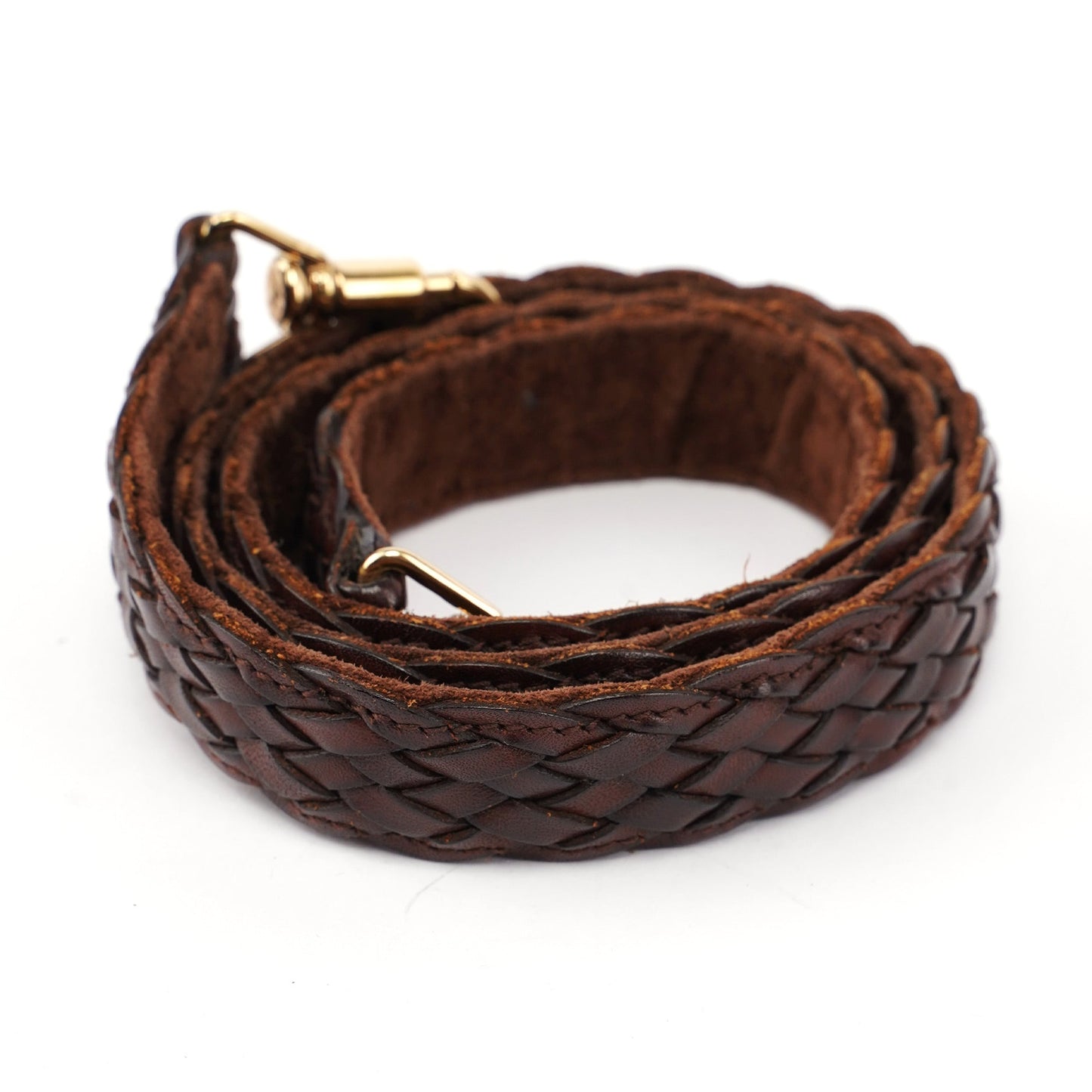 1996 Brown Woven Bamboo 2-Way Shoulder Bag