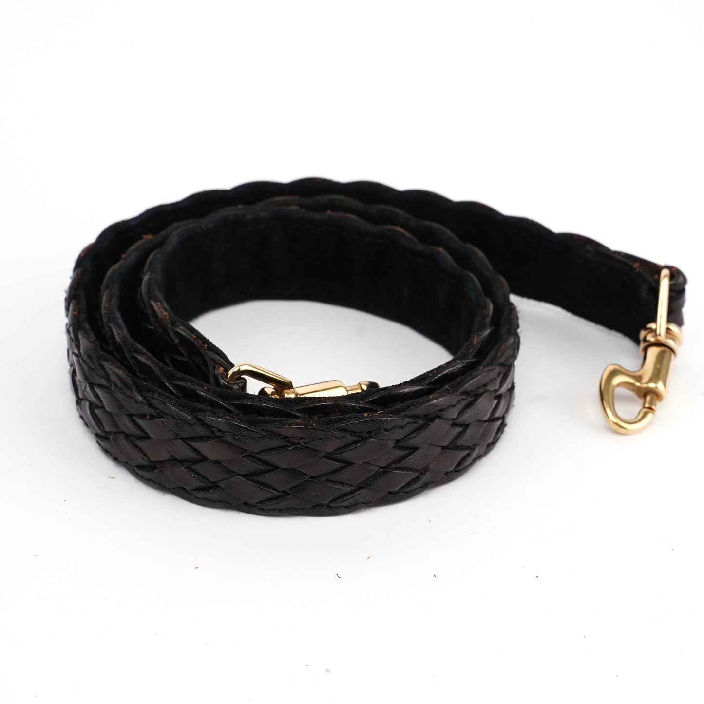 1996 Brown Woven Bamboo 2-Way Shoulder Bag