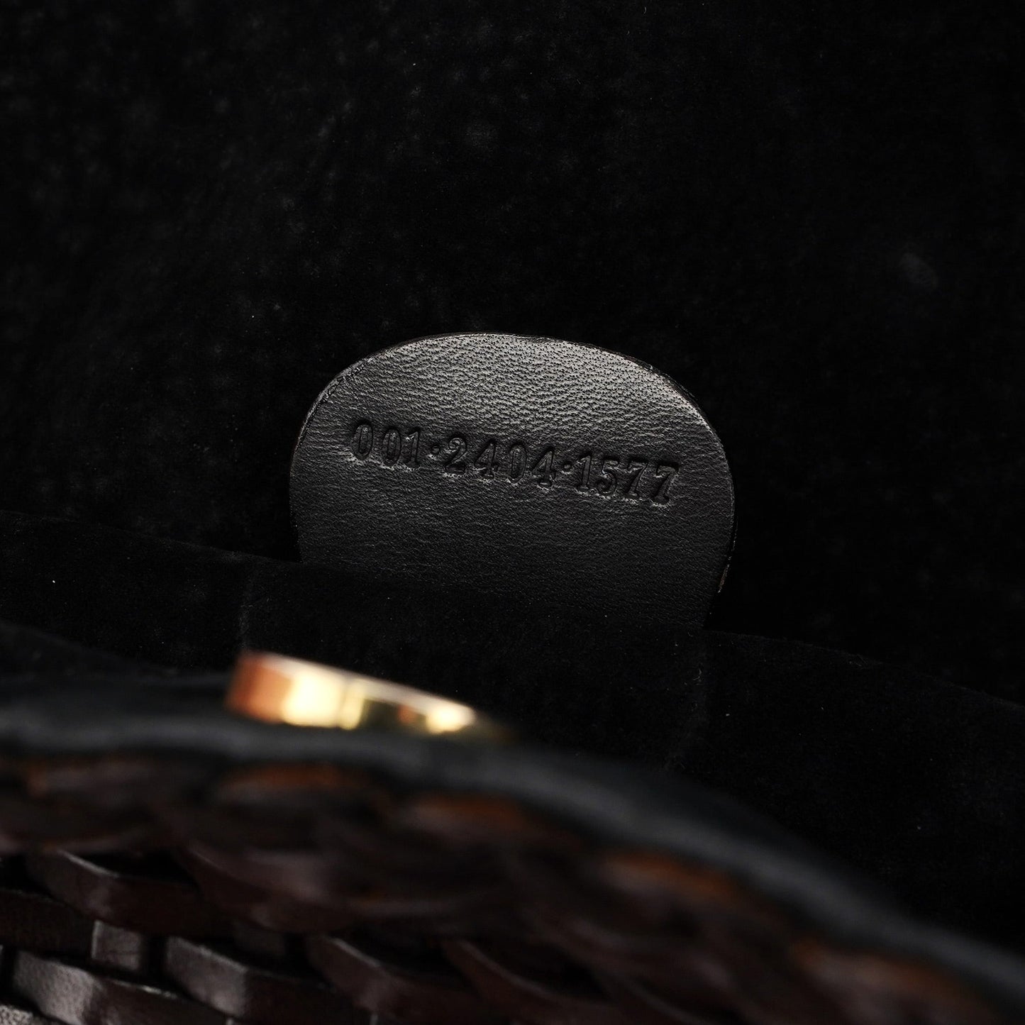 1996 Brown Woven Bamboo 2-Way Shoulder Bag