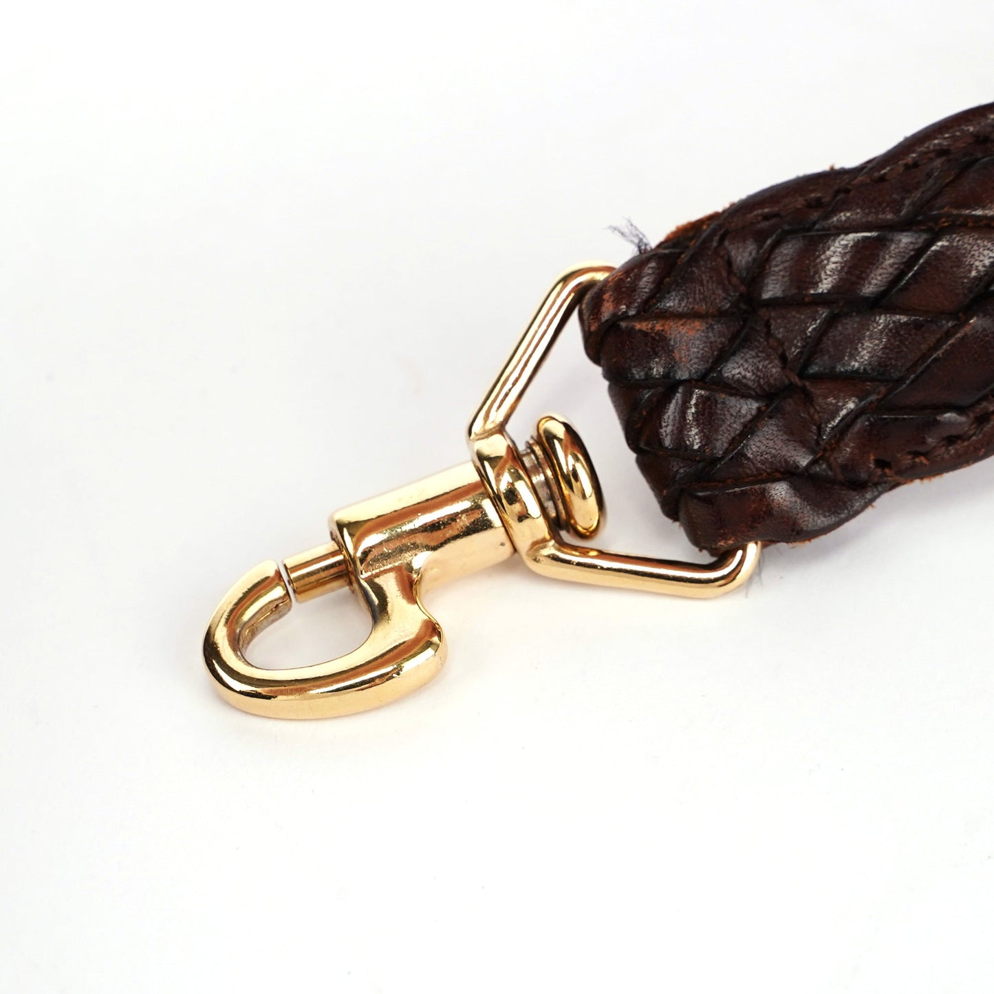 1996 Brown Woven Bamboo 2-Way Shoulder Bag