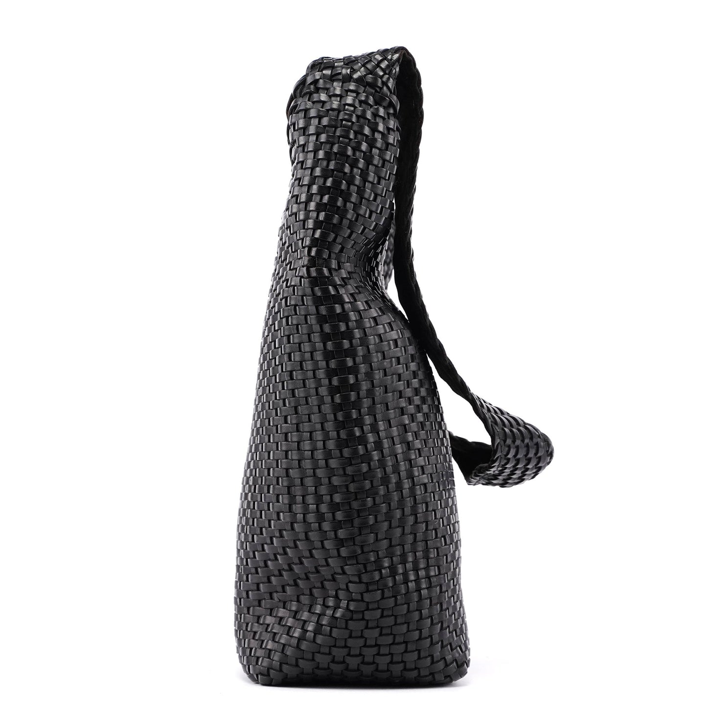 1996 Brown Woven Bamboo 2-Way Shoulder Bag