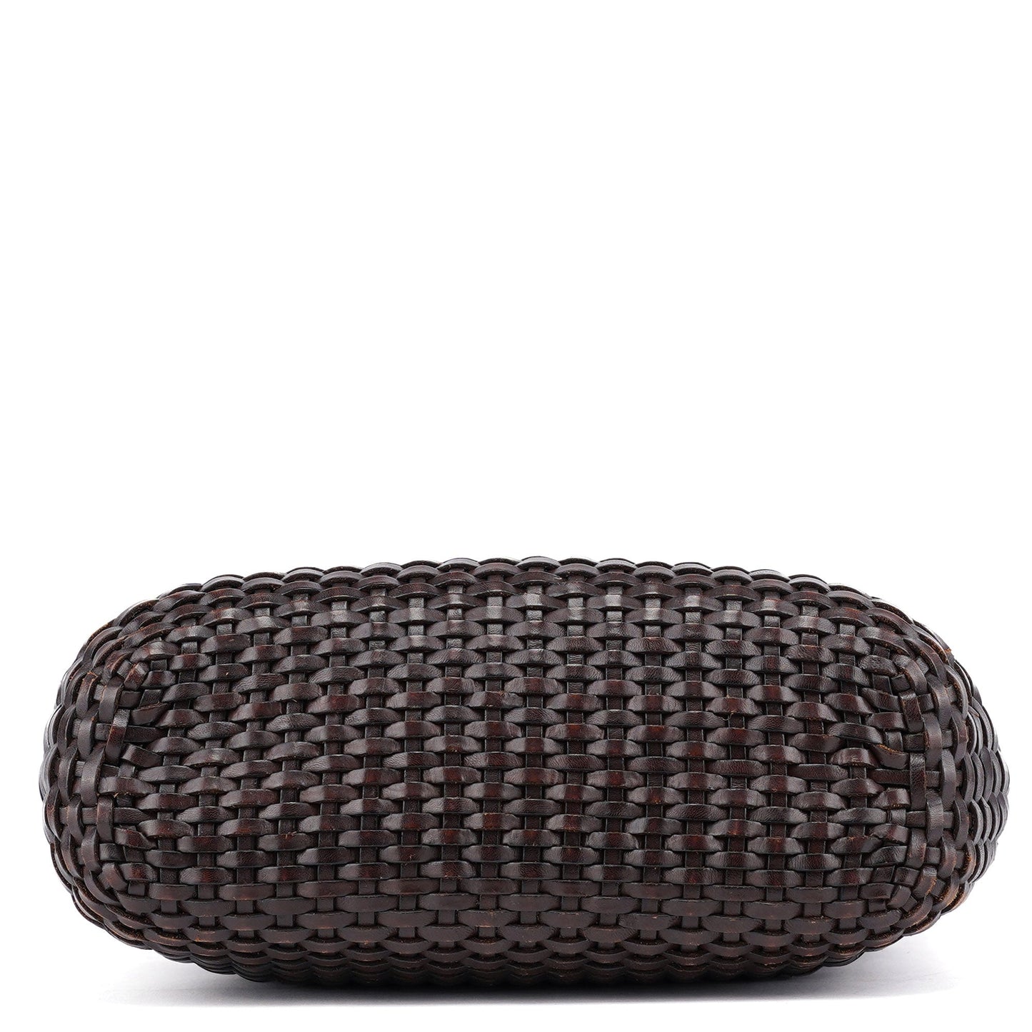 1996 Brown Woven Bamboo 2-Way Shoulder Bag