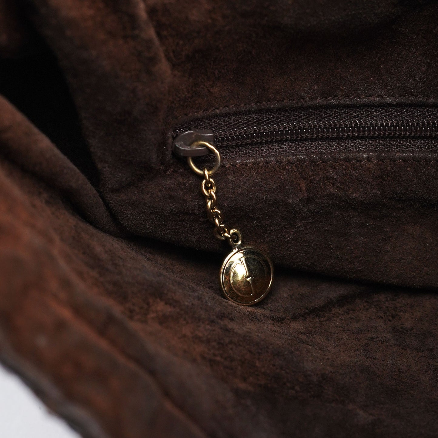 1996 Brown Woven Bamboo 2-Way Shoulder Bag