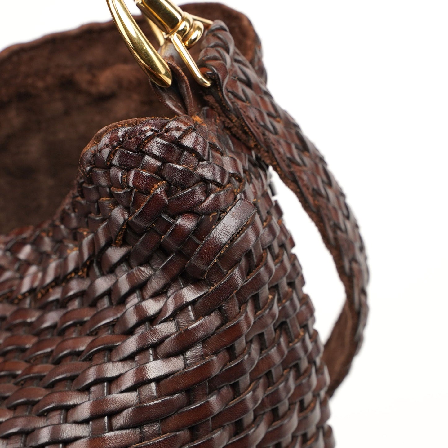 1996 Brown Woven Bamboo Bag