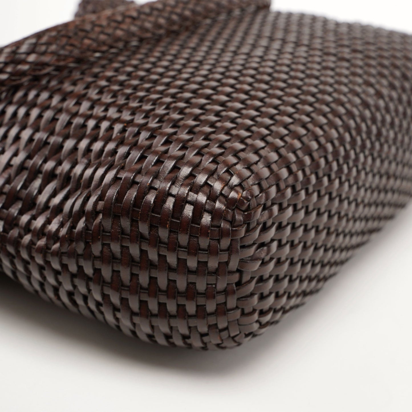 1996 Brown Woven Bamboo Bag