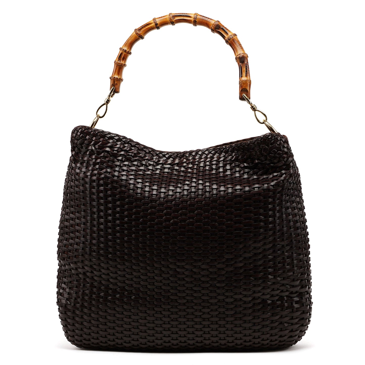 1996 Brown Woven Bamboo Bag
