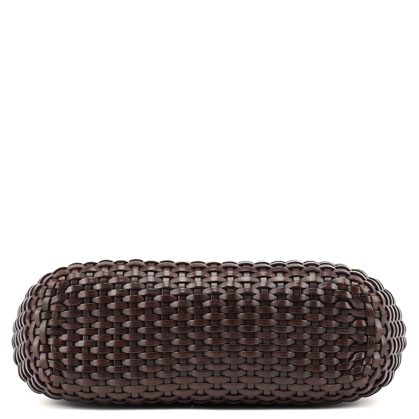 1996 Brown Woven Bamboo Shoulder Bag